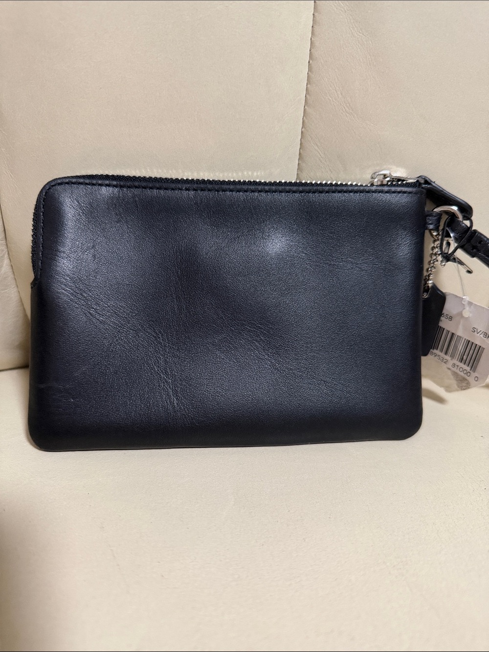 Coach Black Leather Wristlet with Rocket Patch - Picture 5 of 12